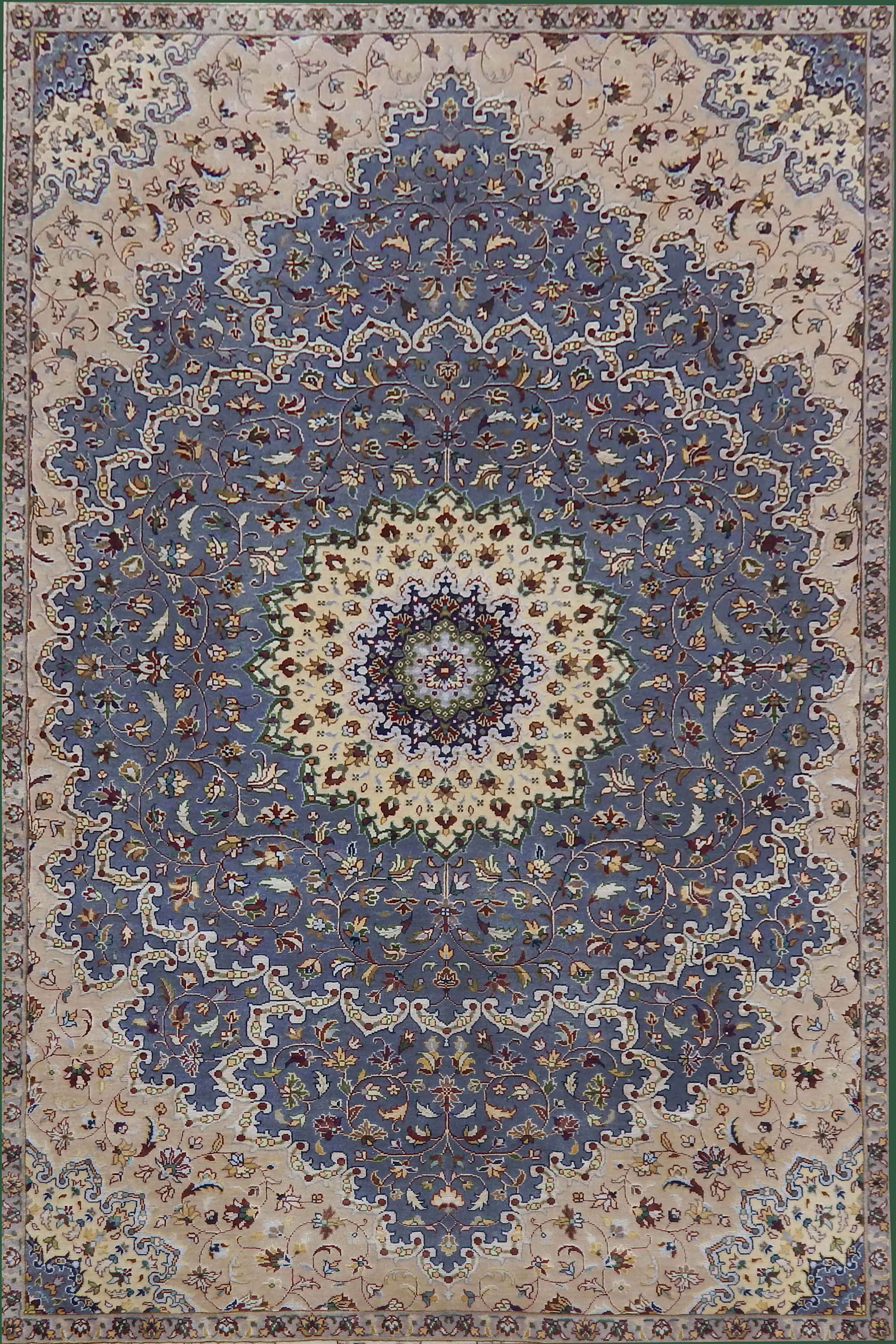 Classic Red and Blue Hand Knotted Oriental Rug