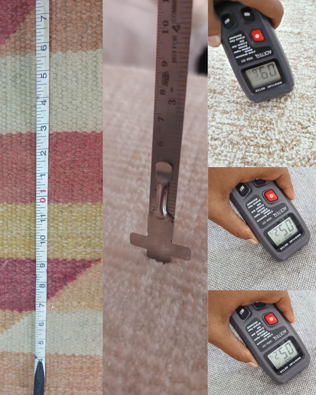 Final quality inspection and packaging of rug